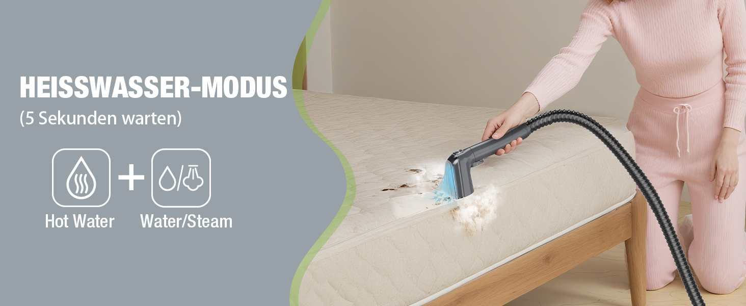 WORKPRO Мийний пилосос для килимів та м'яких меблів, 16 kPa, 4 режими очищення, насадки для килимів, диванів, матраців, вікон, видалення тваринських плям