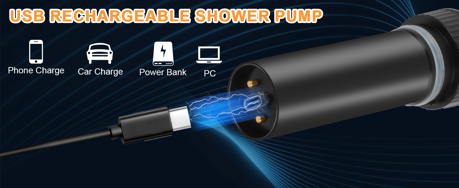 Портативна кемпінгова душова кабіна Forever Speed з акумулятором та шлангом 2м. Підходить для відпочинку на природі, миття авто, пляжу та подорожей.