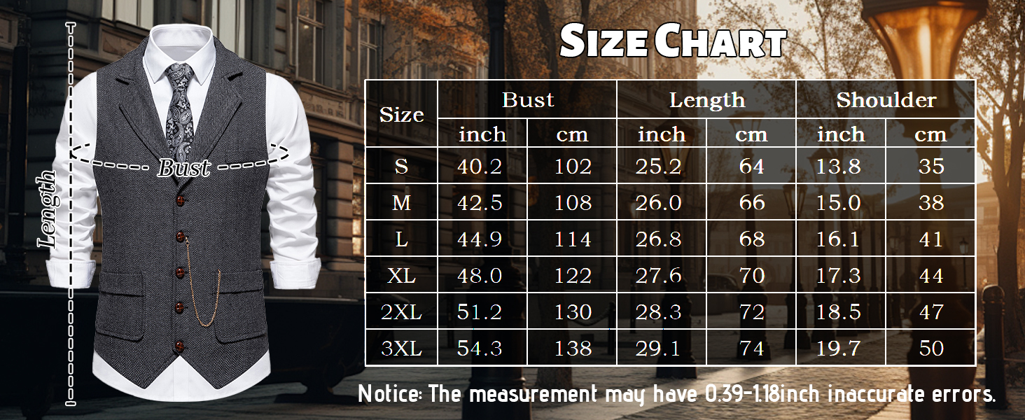 Чоловічий жилет в стилі ретро твід для костюма Slim Fit коричневий AIEEOE XL