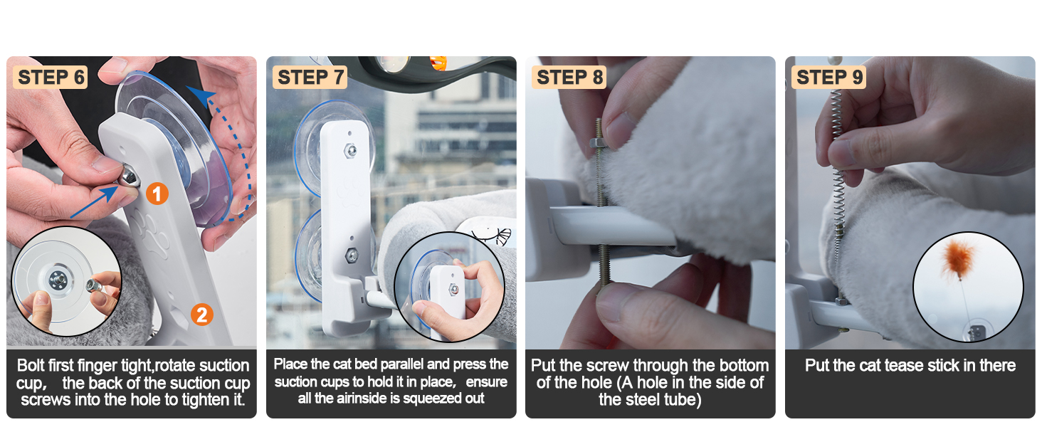 Кішка ліжко на стіл Odoland - 360° обертання та регулювання висоти, м'яка гамак для котів з 2 знімними чохлами, місце для сну для дому/офісу - підходить для цілорічного використання (сірий), для лежання на підвіконі