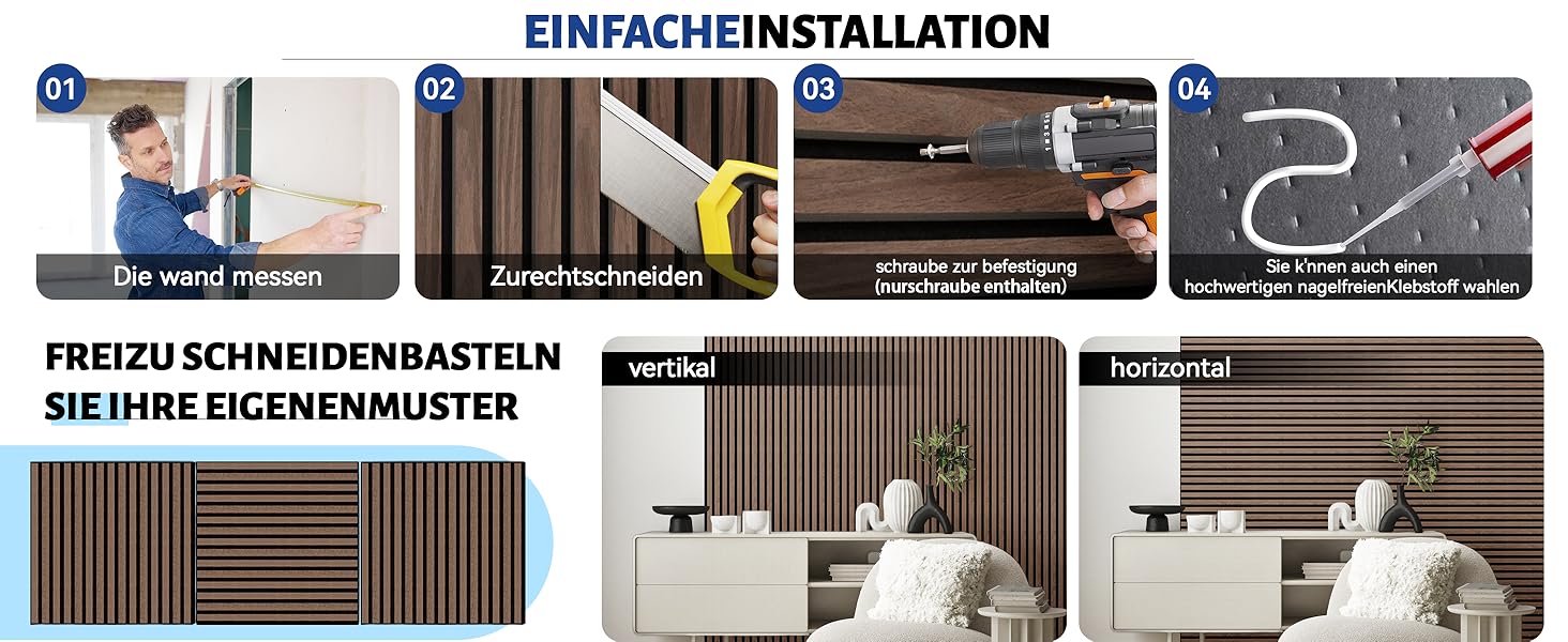 Акустичні панелі AKK-STAR з дерева (набір 2 шт), 1200x600x18 мм, 1.44 м² — 3D стінові панелі для шумоізоляції та декору вітальні та офісу, колір чорний горіх