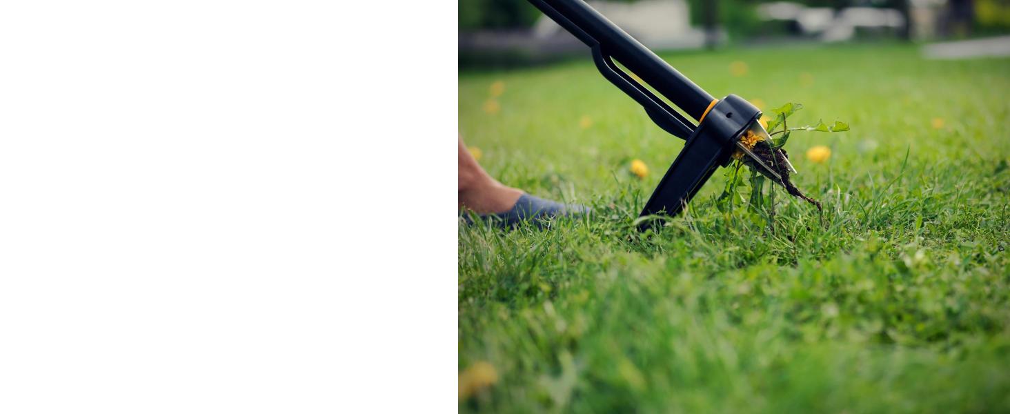 Телескопічний видаляч бур'янів Fiskars Smart-Fit 1-1,19 м, нержавіюча сталь, пластиковий руків'я, чорний/помаранчевий, 1020125