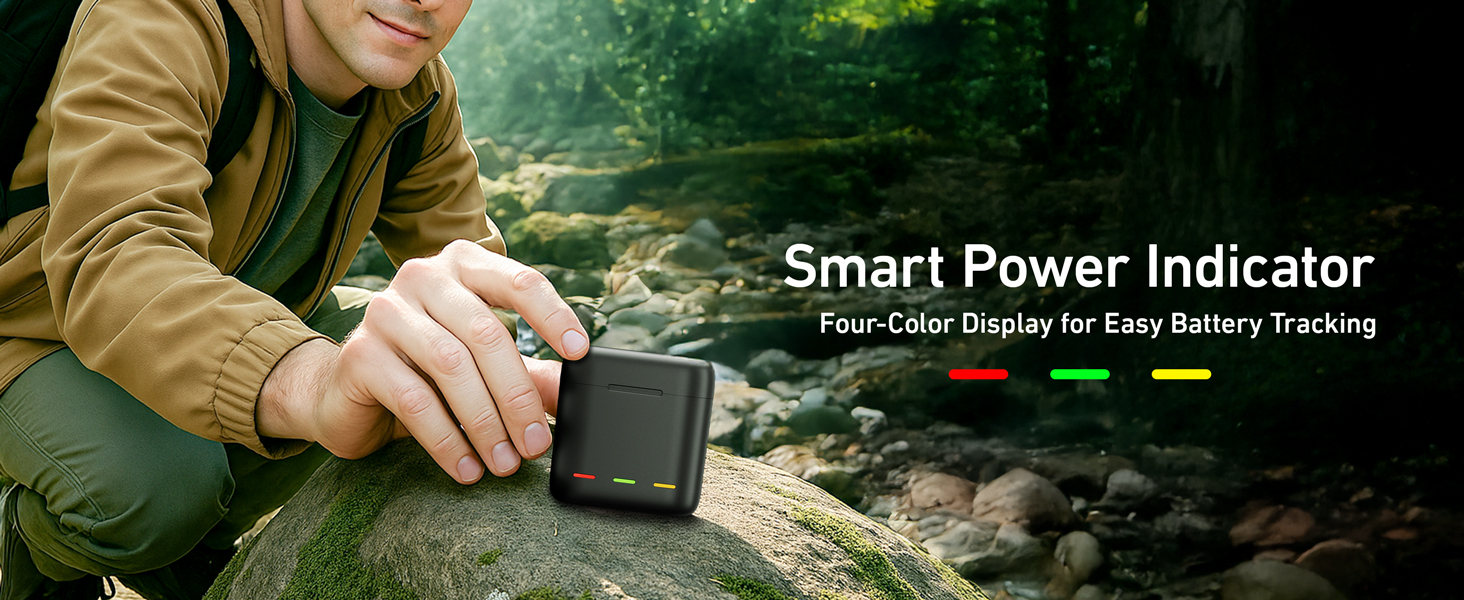 Акумулятори TELESIN 2 шт. з зарядним пристроєм для GoPro Hero 13 Black, сумісні з оригінальними акумуляторами, тризарядний USB-чохол з Type-C кабелем, акумуляторна сумка для Go Pro 13 Black