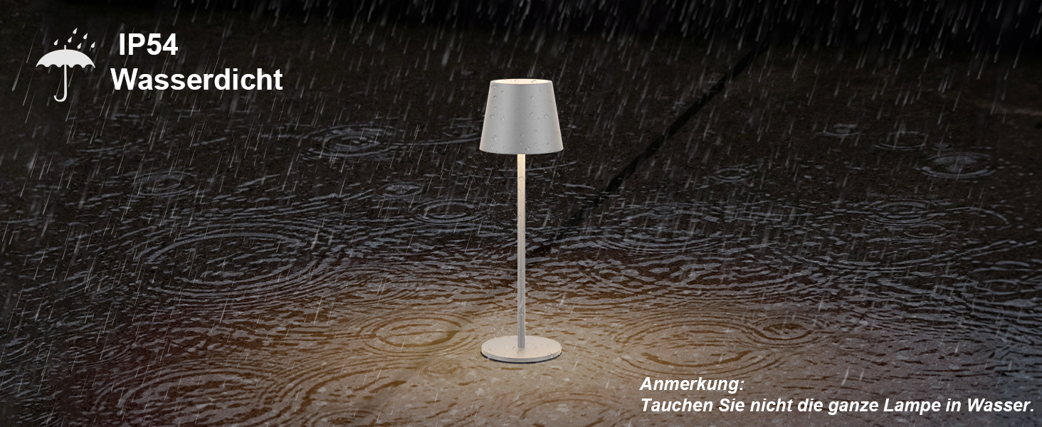 LED-лампа Klighten 2 шт. на акумуляторі, сірого кольору, диммування, бездротова, перезаряджувана, тепле світло 3000K, для дому та вулиці, USB-C, алюміній, IP54, вологостійка, сіра