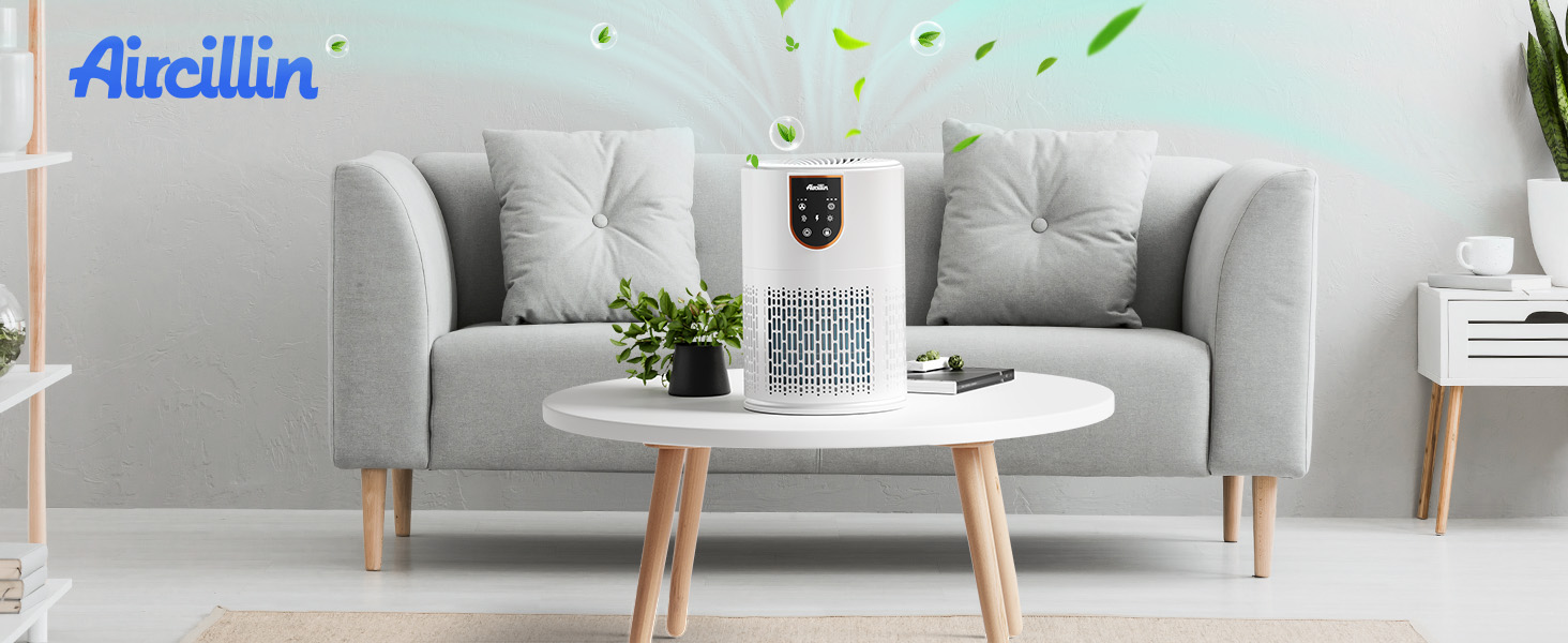 Повітряний фільтр для алергіків з HEPA фільтром H13, очищує до 45 м², 12W, видаляє пил, пилок, шерсть тварин та запахи, 25dB (AP0801) Fine