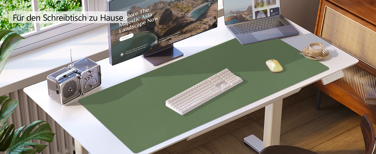 Підкладка на стіл Zindoo XL 100x40 см Бежева - захист від подряпин, килимок для миші, водостійка, довговічна