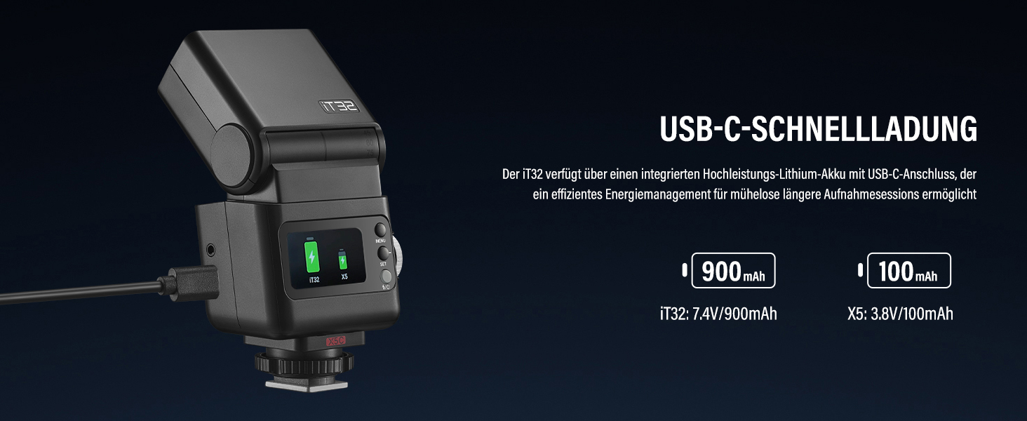 Godox IT32: Світловий прилад для камери Canon з TTL, X5C, GN18, 510 спахів, сенсорний екран та LED-підсвічуванням