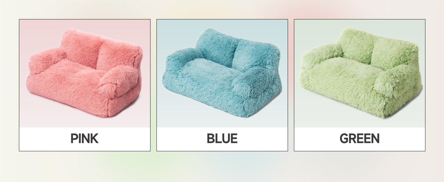 MEWOOFUN Stylish Cat Bed Cat Sofa Fluffy - 76x45cm Large Cat Bed Plush Cat Couch for Small Dogs and Cats Removable and Washable (brown)