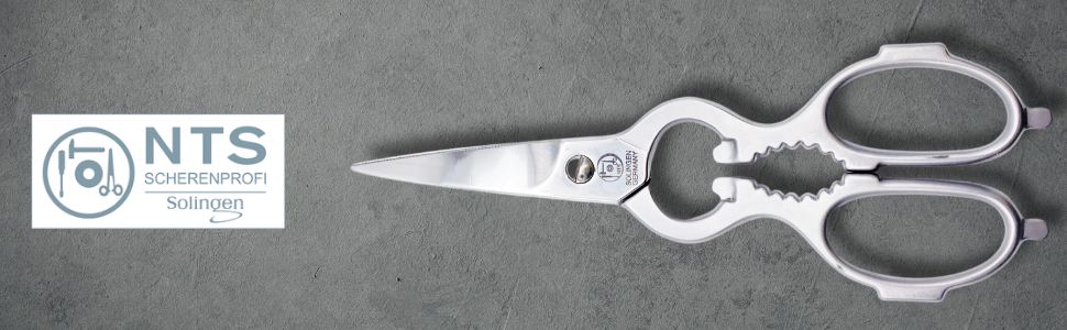 Кухонні ножиці NTS Solingen з нержавіючої сталі, Made in Germany. Якісні ножиці для кухні, підходять для правші та лівші. Класичний дизайн.