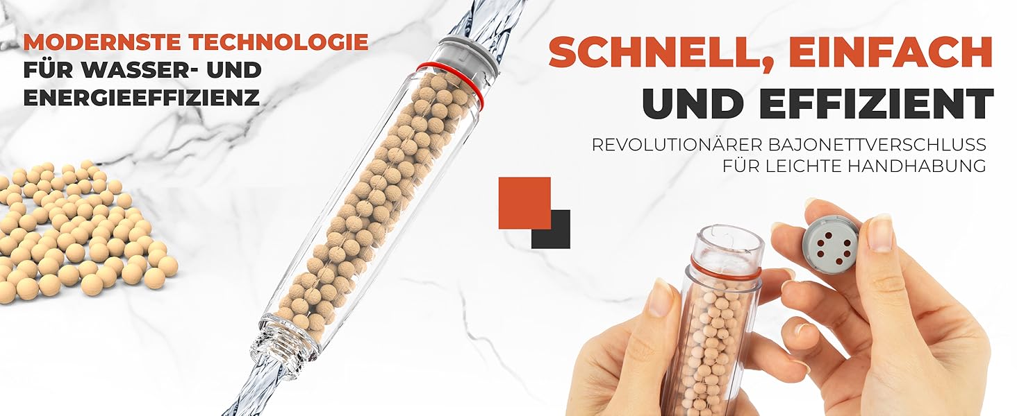 ALPENKRAFT Zugspitze Showerhead Original Made in Germany - Water-saving and pressure-enhancing showerhead - High-pressure showerhead with activated carbon and zeolite filter beads