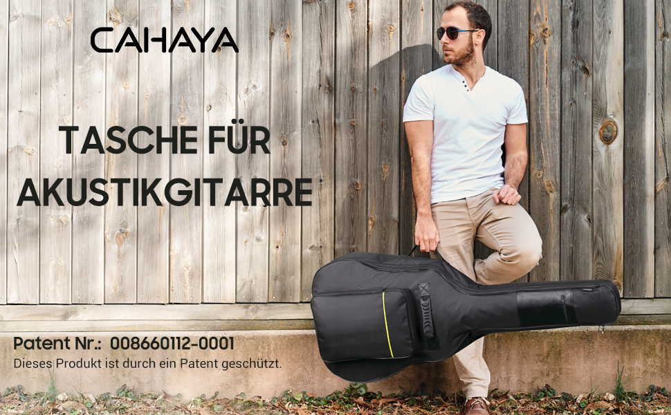 Чохол для акустичної гітари Cahaya Gig Bag: водонепроникний, з підкладкою, рюкзак для гітари 39/40/41 дюймів