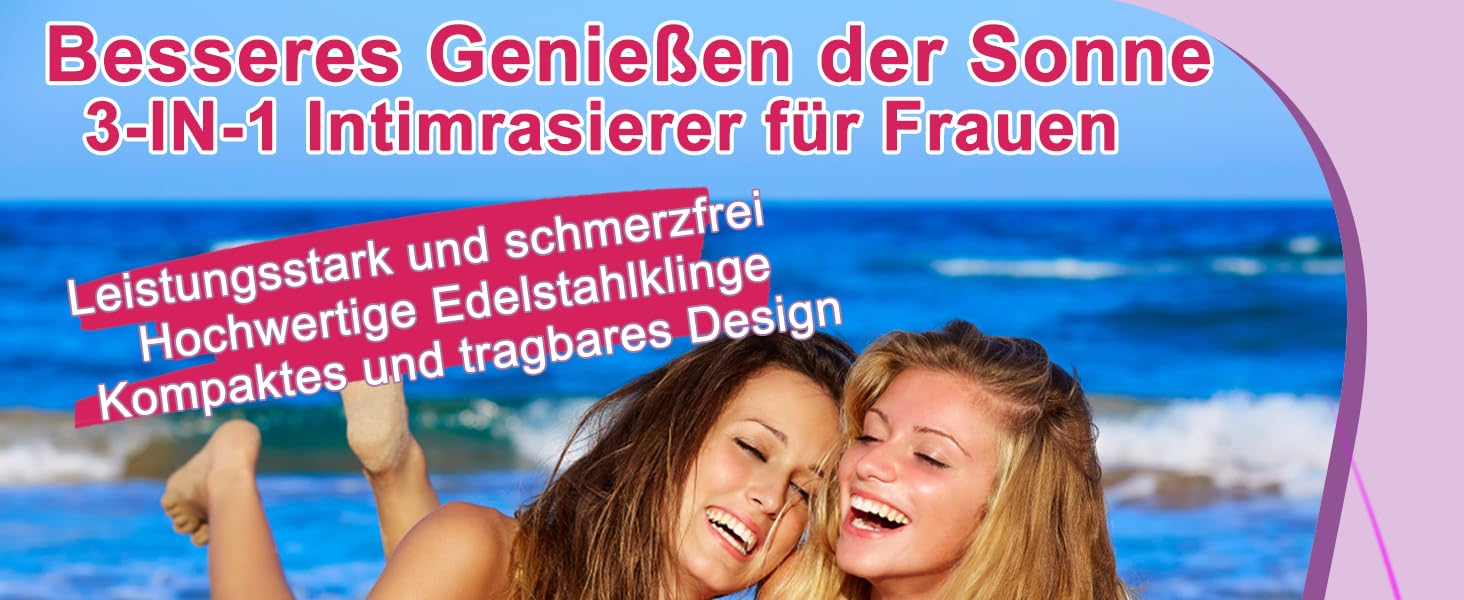 Електричний жіночий триммер для інтимної зони, бездротовий, вологостійкий, червоний