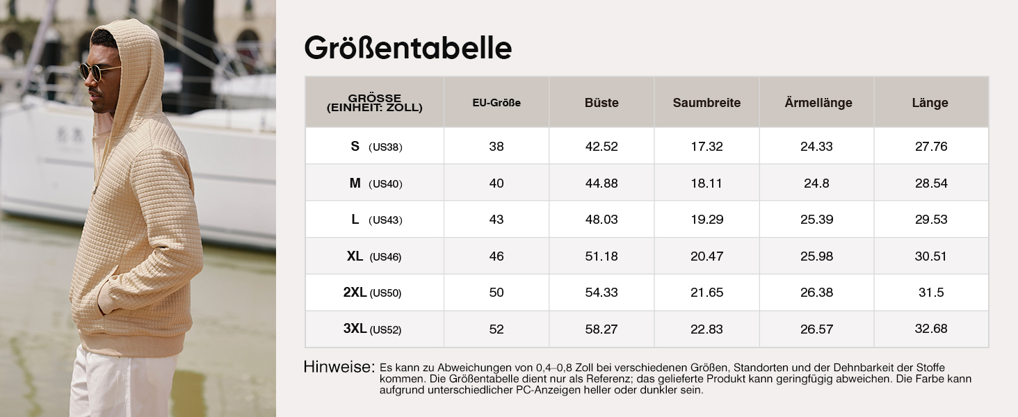 Світшот JMIERR для чоловіків з капюшоном, з довгим рукавом, вафельний візерунок, чорний, XXL