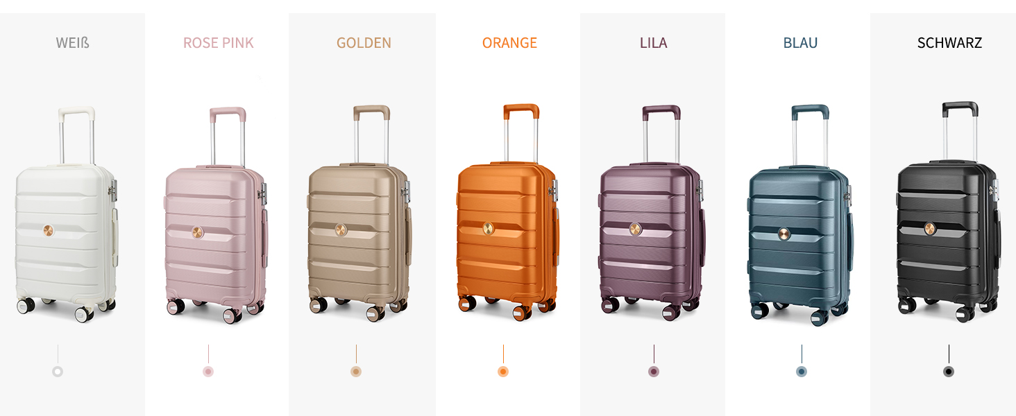 Чохол-валіза Sea Choice з поліпропілену, розширюваний, ручна поклажа, 4-х частинний набір, з TSA замком (Оранжевий)