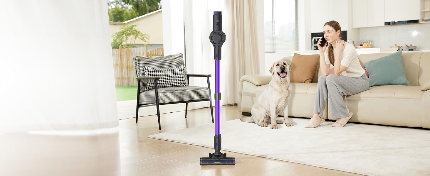 Бездротовий акумуляторний пилосос Vexilar V8PRO 6-в-1: для твердих поверхонь, килимів та шерсті тварин. 35KPa, 45 хв роботи.