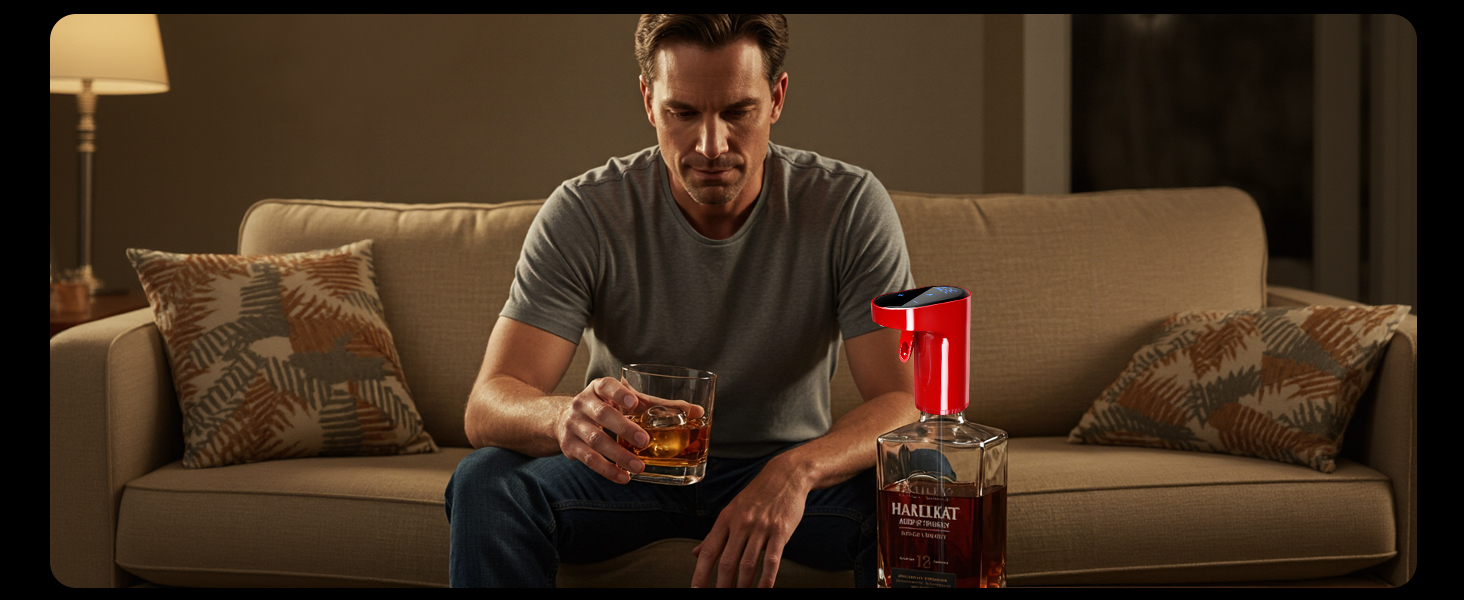 Електричний декантер для вина 5-в-1 з регулюванням дозування та цифровим виливом, автоматичний розливач вина, подарунок на День народження/День Святого Валентина (червоне)