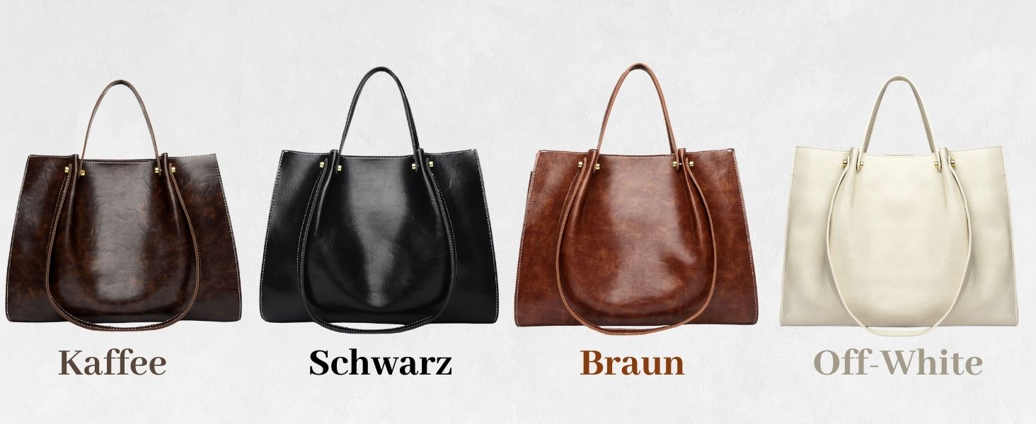 Сумка жіноча велика елегантна через плече PU шкіра Shopper Bag для роботи, школи, офісу, повсякденна (Коричнева)