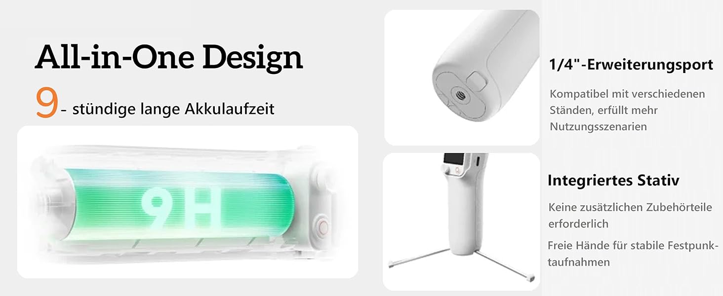 Стабілізатор Hohem iSteady V3 Ultra для смартфона: AI-трекінг, керування жестами, від'ємна рукоятка, екран 2.2'' та штатив, чорний