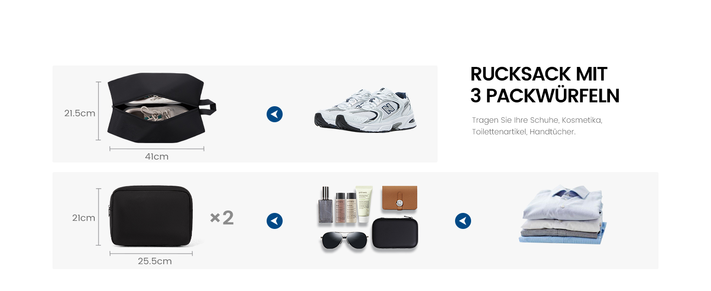 LOVEVOOK Рюкзак для ручної поклажі, 40L, для ноутбука 17.3