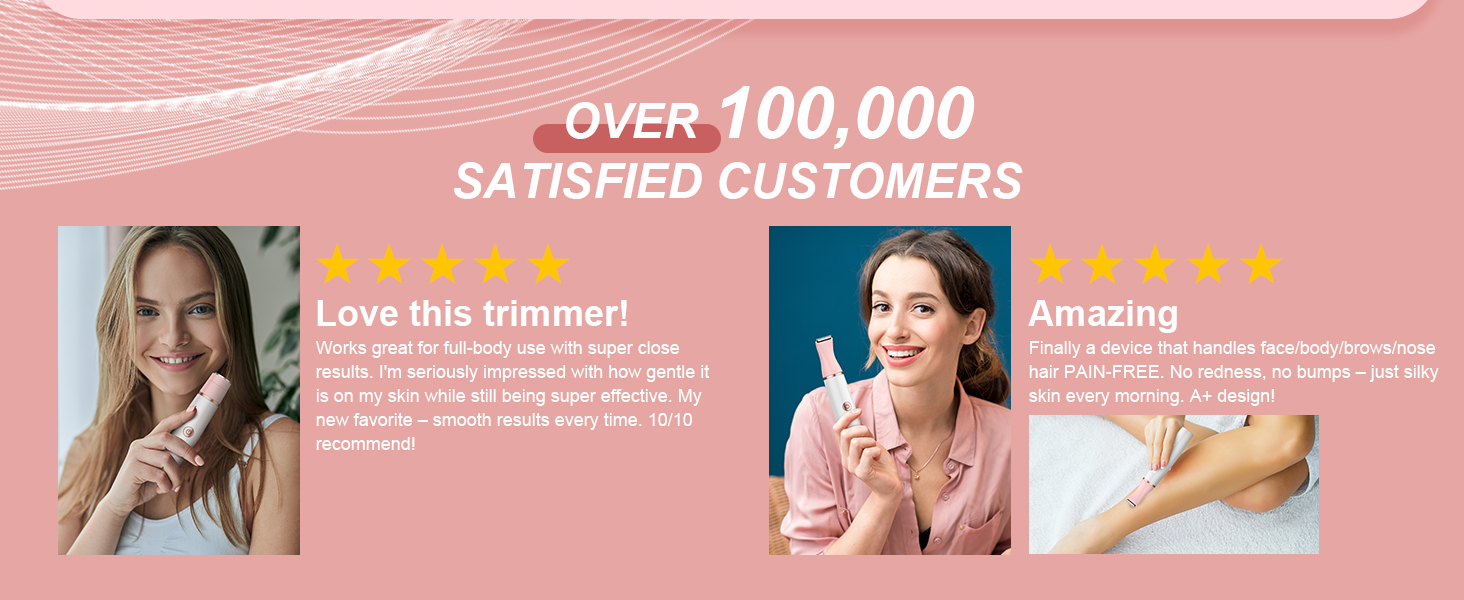 Електричний жіночий тример 4-в-1 для обличчя, бікіні зони та ніг