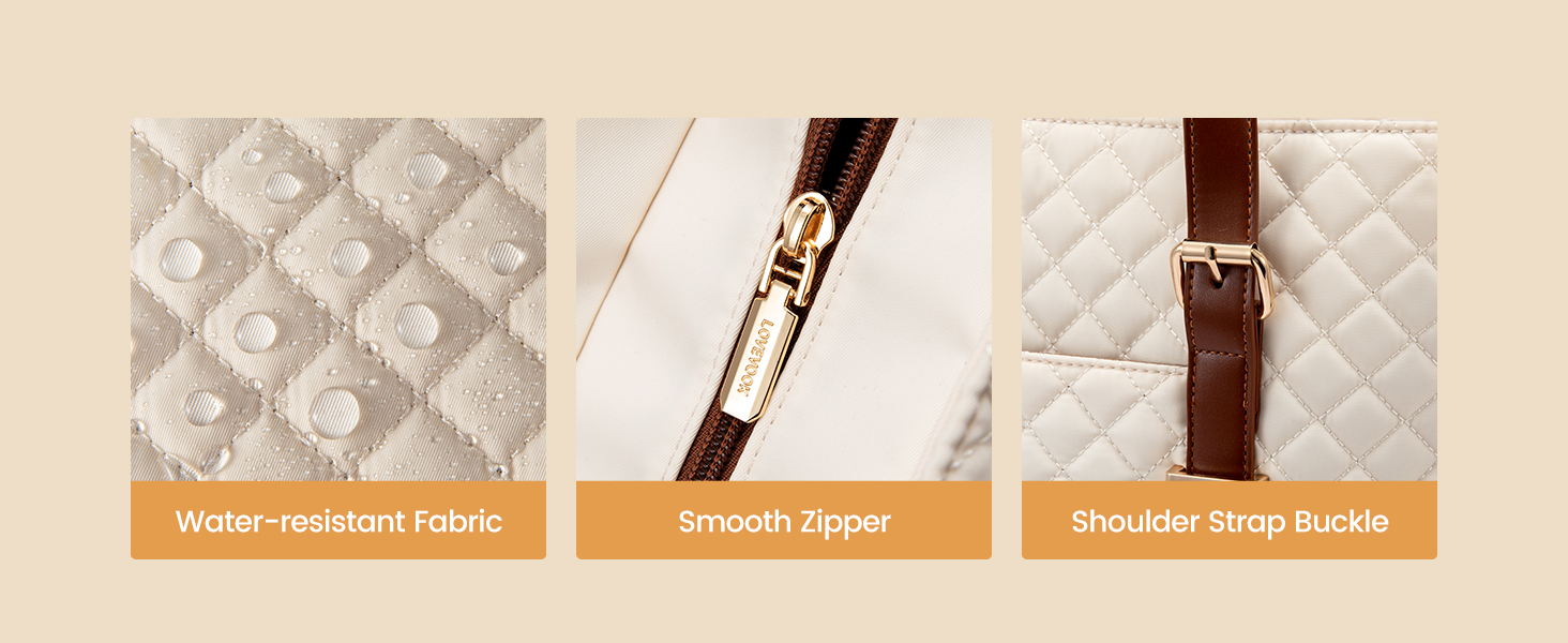 Сумка для ноутбука LOVEVOOK 15.6 дюймів, жіноча, універсальна, водонепроникна, для офісу, навчання, світло-бежева/рожева