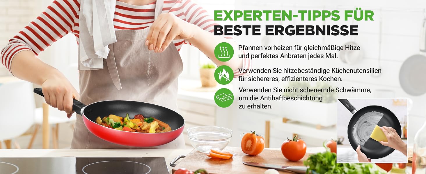 Набір посуду NutriChef 15 предметів: каструлі та сковорідки з антипригарним покриттям для всіх типів плит (включаючи індукцію), без PFOA/PFOS, придатний для посудомийки, кольоровий
