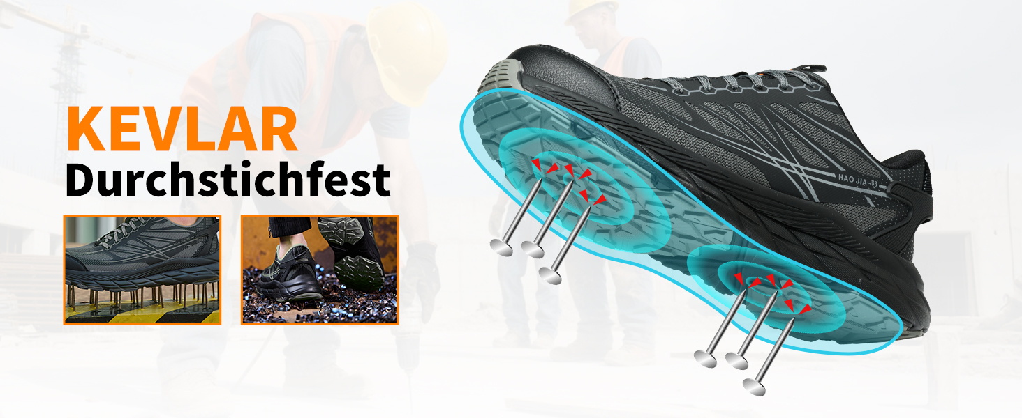 Черевики робочі чоловічі/жіночі, захисні черевики зі сталевим підноском, легкі, дихаючі, розмір EU 37-46, сірий, 44 EU