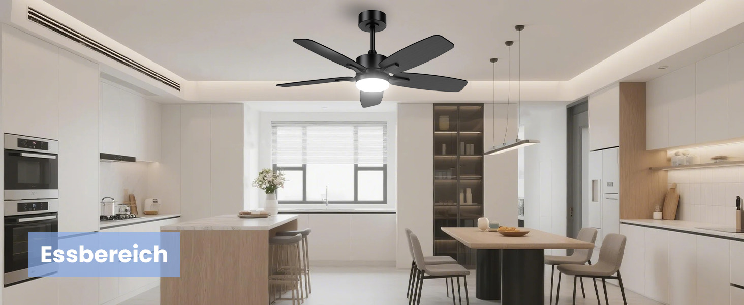 Стелянка вентилятор 106 см з підсвіткою та двосторонніми лопатями, тихий вентилятор з LED-лампою та пультом керування, для спальні та вітальні, DC мотор, штанга темне дерево