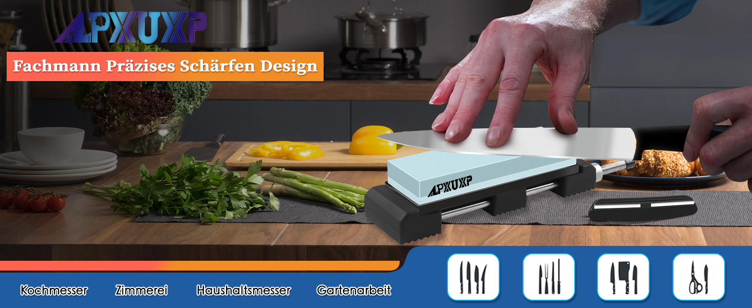 Професійний набір двосторонніх водяних точильних каменів 5 в 1 (зернистість 400/1000 та 3000/8000) з вирівнювачем, шкіряним ременем, бамбуковою підставкою та кутовим напрямним