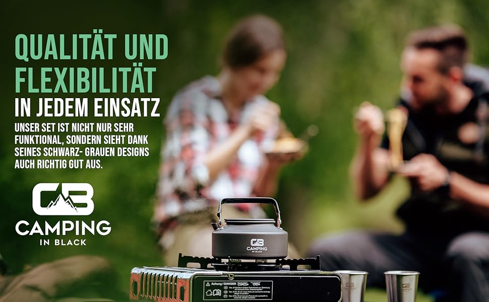 Набір посуду для кемпінгу - кухонний набір для 2 осіб з алюмінію та нержавіючої сталі