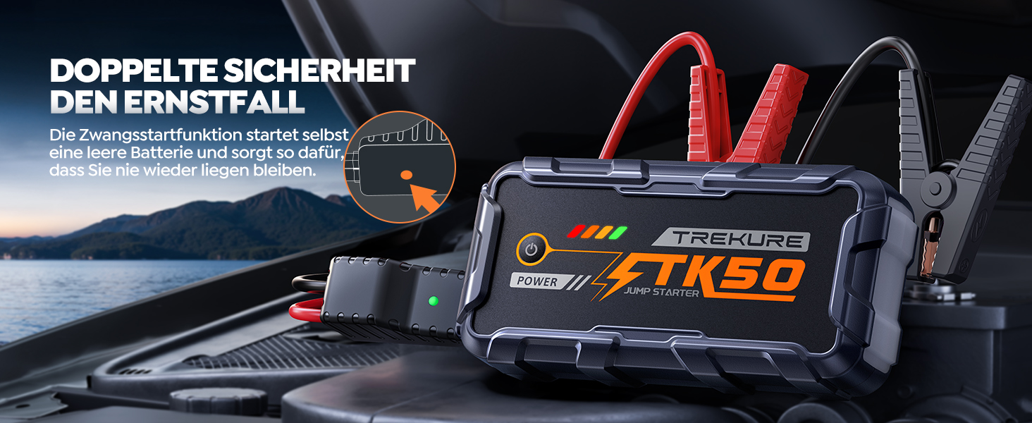 Powerbank для авто 8000A Starthilfe (бензин/дизель) 26800mAh з ліхтарем та USB