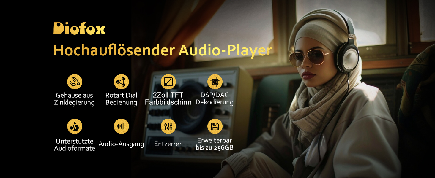 Портативний MP3-плеєр Hi-Fi з підтримкою DSD, 64GB, для спорту