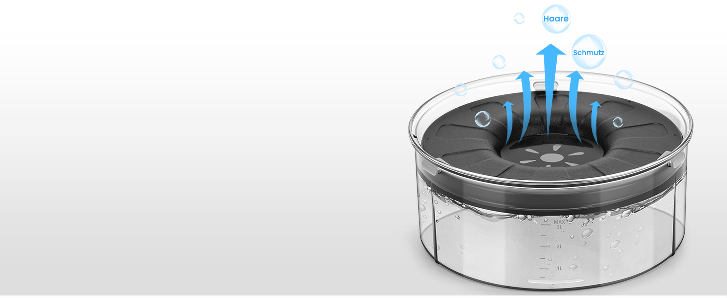 Миска для собак PETTOM без облизування, 3L, витоки запобігаються, сіра