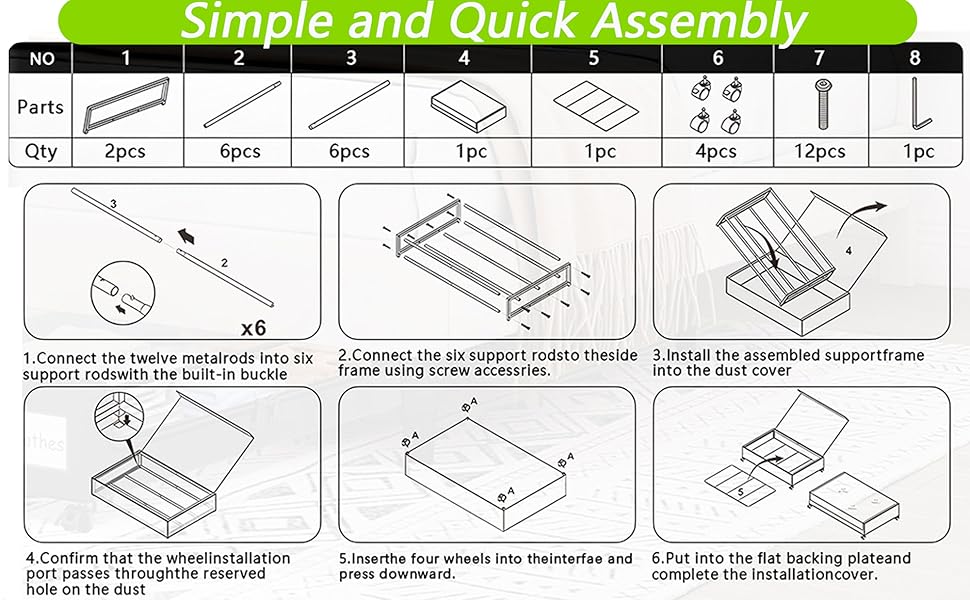 Коробки для зберігання під ліжко 2 шт. 50л з роликами, чорні - органайзер для одягу, взуття, ковдр, постільної білизни