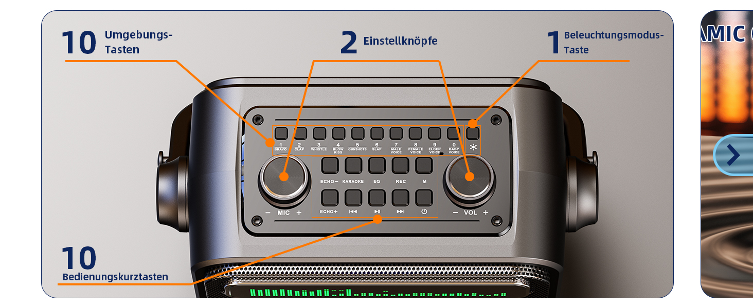 Караоке машина для дорослих та дітей – портативна система з 2 мікрофонами, Bluetooth, TF, USB, AUX, TWS, динамік, чорна