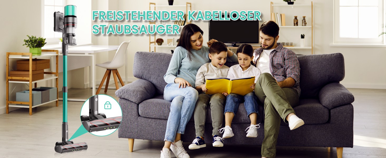 Бездротовий акумуляторний пилосос SmartAI V5 з автоматичним режимом, 55Kpa, 600W, 80 хвилин роботи, для килимів, шерсті тварин та твердих поверхонь