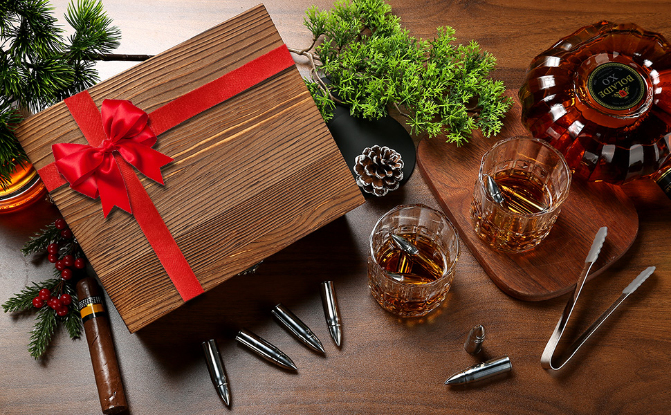 Набір віскі Exrezist: келихи для віскі, подарунок для чоловіків, на день народження, на День батька, для партнера (нержавіюча сталь)