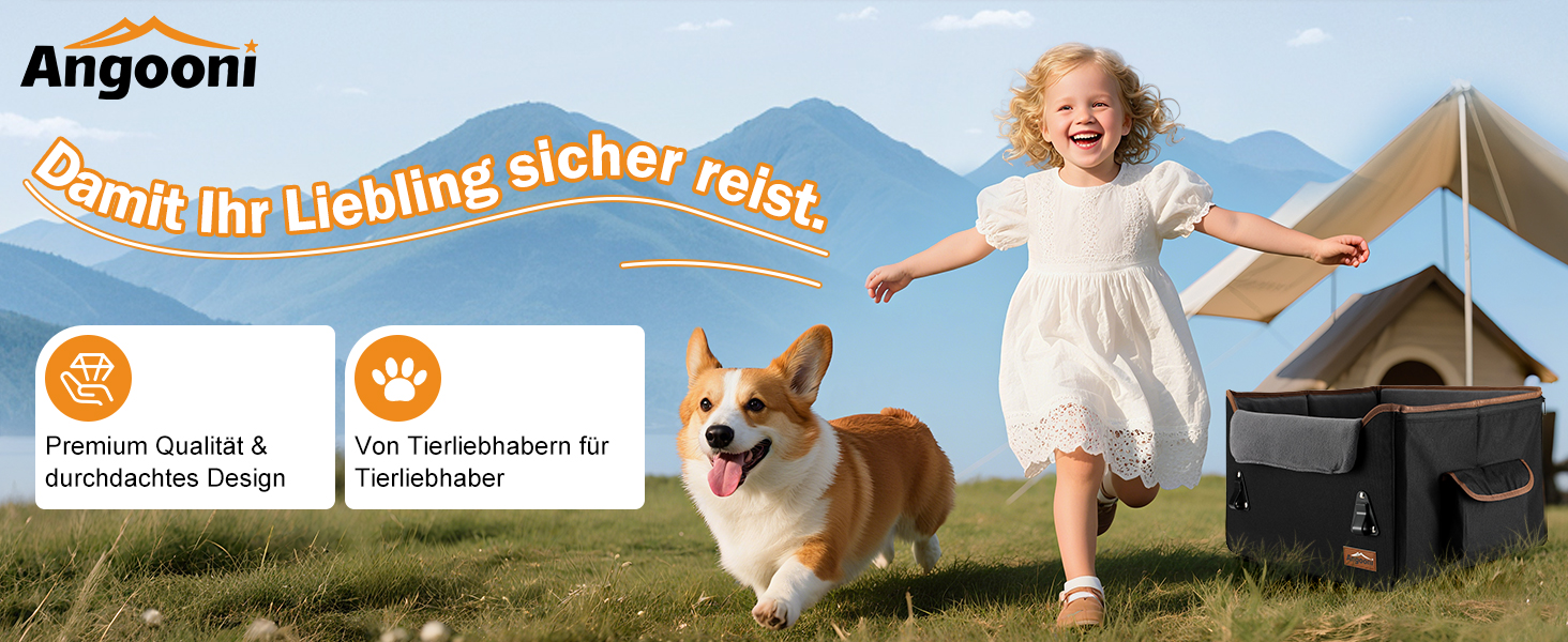 Автокрісло для собак: безпечне та комфортне з кишеньками та плюшевим подушкою (чорний)