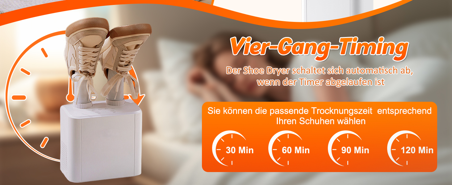 Електричний сушильник для взуття та рукавичок: телескопічний, з таймером, постійна температура, для взуття, шкарпеток, гірськолижних черевиків (білий)