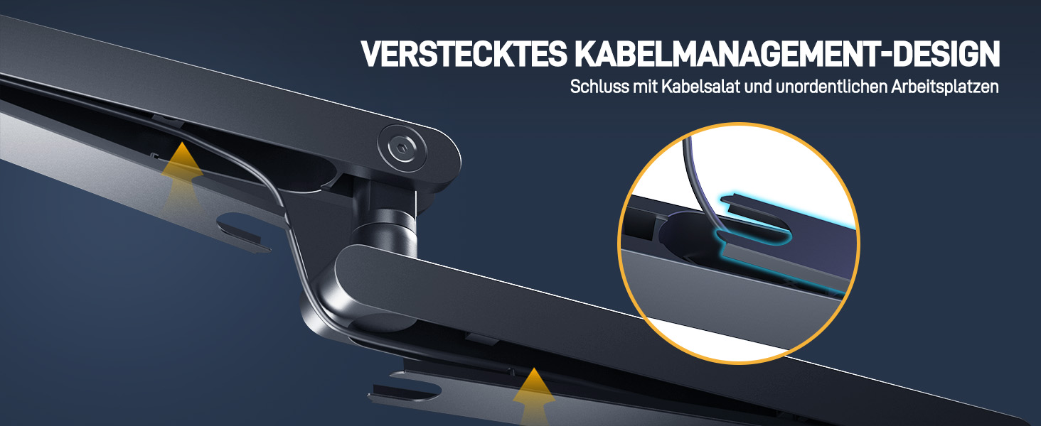 MAONO Тримач для мікрофона BA92 (Чорний) – низькопрофільний з кабелепроводом для чистого робочого місця