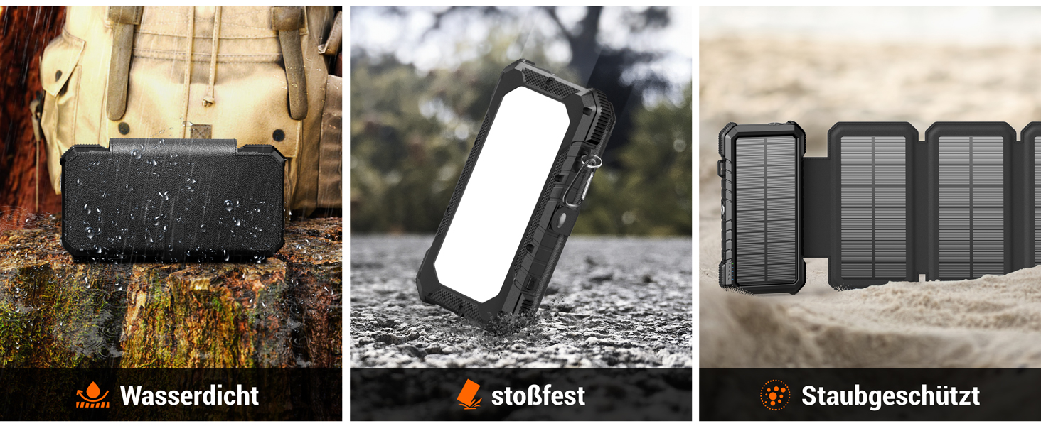 Powerbank BLAVOR 20000mAh з сонячною панеллю, USB-C PD 18W, для зарядки телефону та планшета, чорний