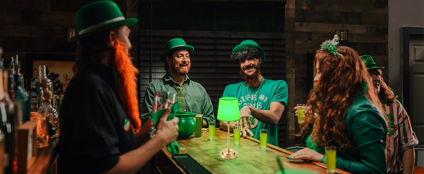 Акумуляторна настільна лампа: портативна, бездротова з регулюванням яскравості, для дому та саду, абажур з льону, античне біле металу, RGB синій абажур