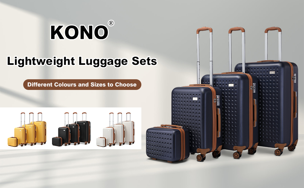 Чохол-валіза KONO: валіза на колесах 67x44x27 см з TSA-замком, блакитна