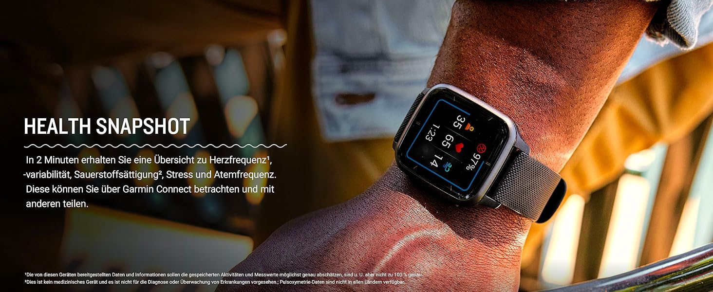 Розумний годинник Garmin Venu Sq 2 Music з GPS, AMOLED дисплеєм 1.4', музичним програвачем, аналізом сну та 25+ спортивними функціями. Garmin Pay, до 11 днів роботи від акумулятора, водонепроникність. Колір: Шкіряний сірий.