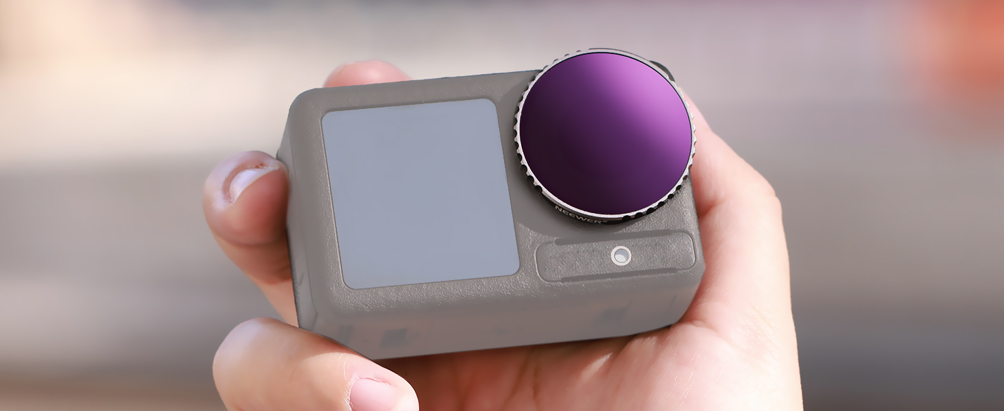 Набір фільтрів NEEWER CPL & ND для DJI Osmo Action 4/Action 5 Pro (4 шт.): поляризаційний фільтр CPL + ND8 + ND16 + ND32, аксесуари для екшн-камери, багатошарове покриття, FL-A12 (ND8/ND16/ND32/ND64)