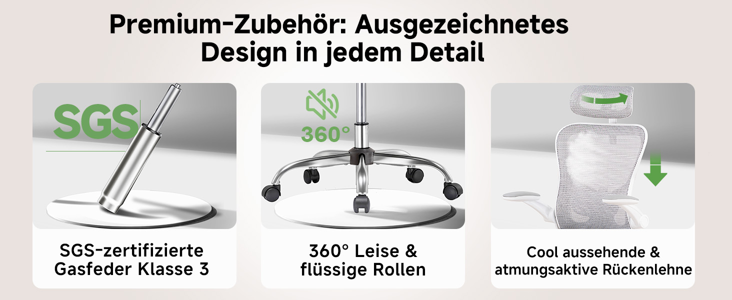 Офісне крісло GTPLAYER Ergonomisch - регульована спинка, підлокітники, поперекова підтримка, функція гойдання, дихаюча сітка, 150 кг (Білий)