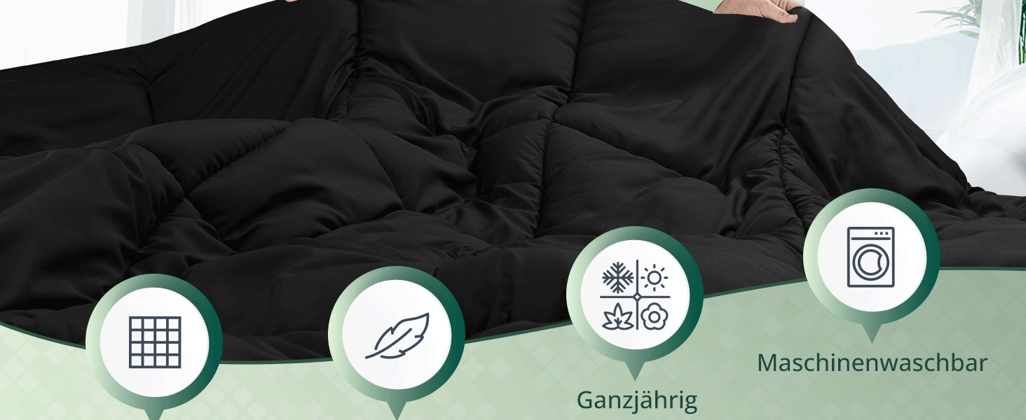 Ковдра Utopia Bedding, 180x200 см, біла, дихаюча, 370 GSM, для цілорічного використання