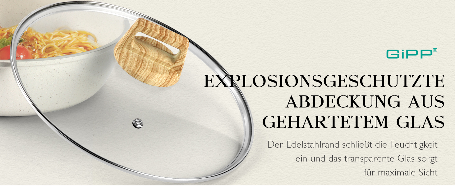 Набір посуду GiPP 10 предметів: каструлі та сковороди з гранітним покриттям, білий. Підходить для всіх типів плит, включаючи індукційні. У комплекті лопатка та ложка.