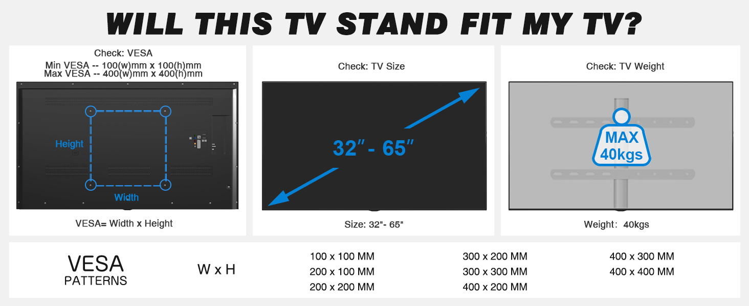 Підставка для телевізора 5Rcom Weiß з 2 полицями 32-65 дюймів, дерев'яна, поворотна, регульована по висоті, VESA 400x400, до 40 кг