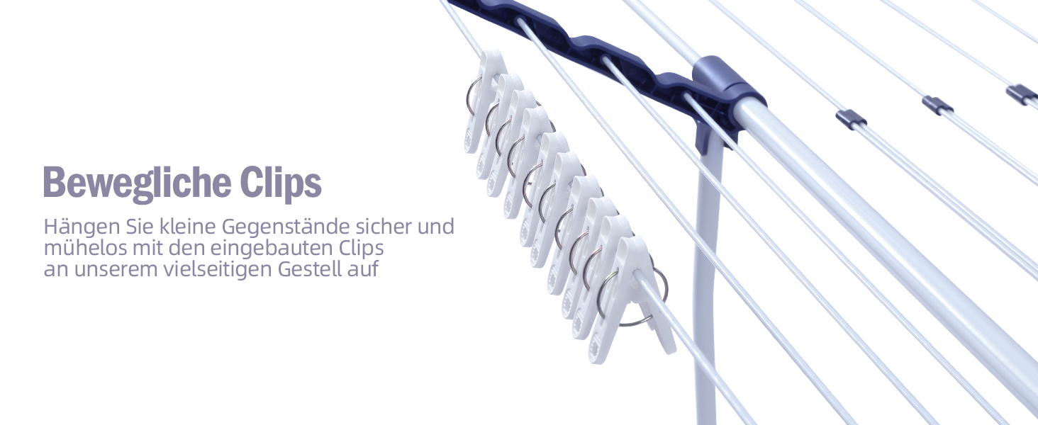 Сушарка для білизни з крилами, розкладна, з мішком для білизни та тримачем для шкарпеток, для одягу та рушників